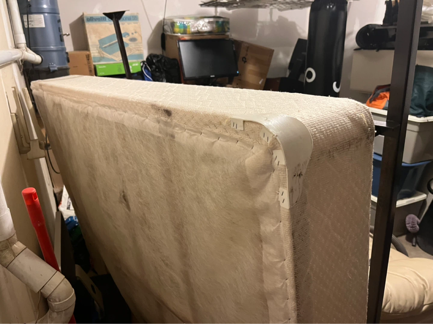Black Metal Bed Frame with free double boxspring - photo 2