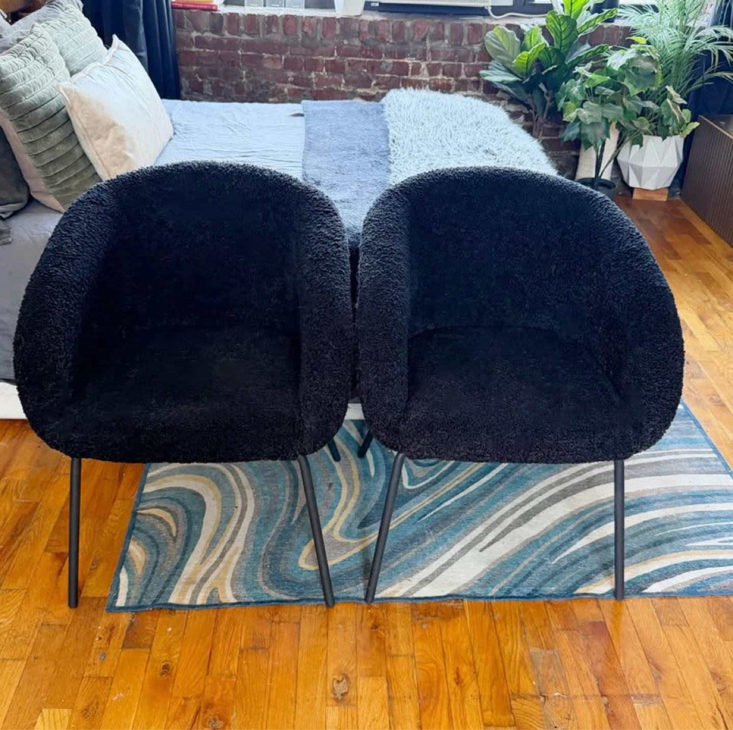 Pair of Black  Accent Chairs