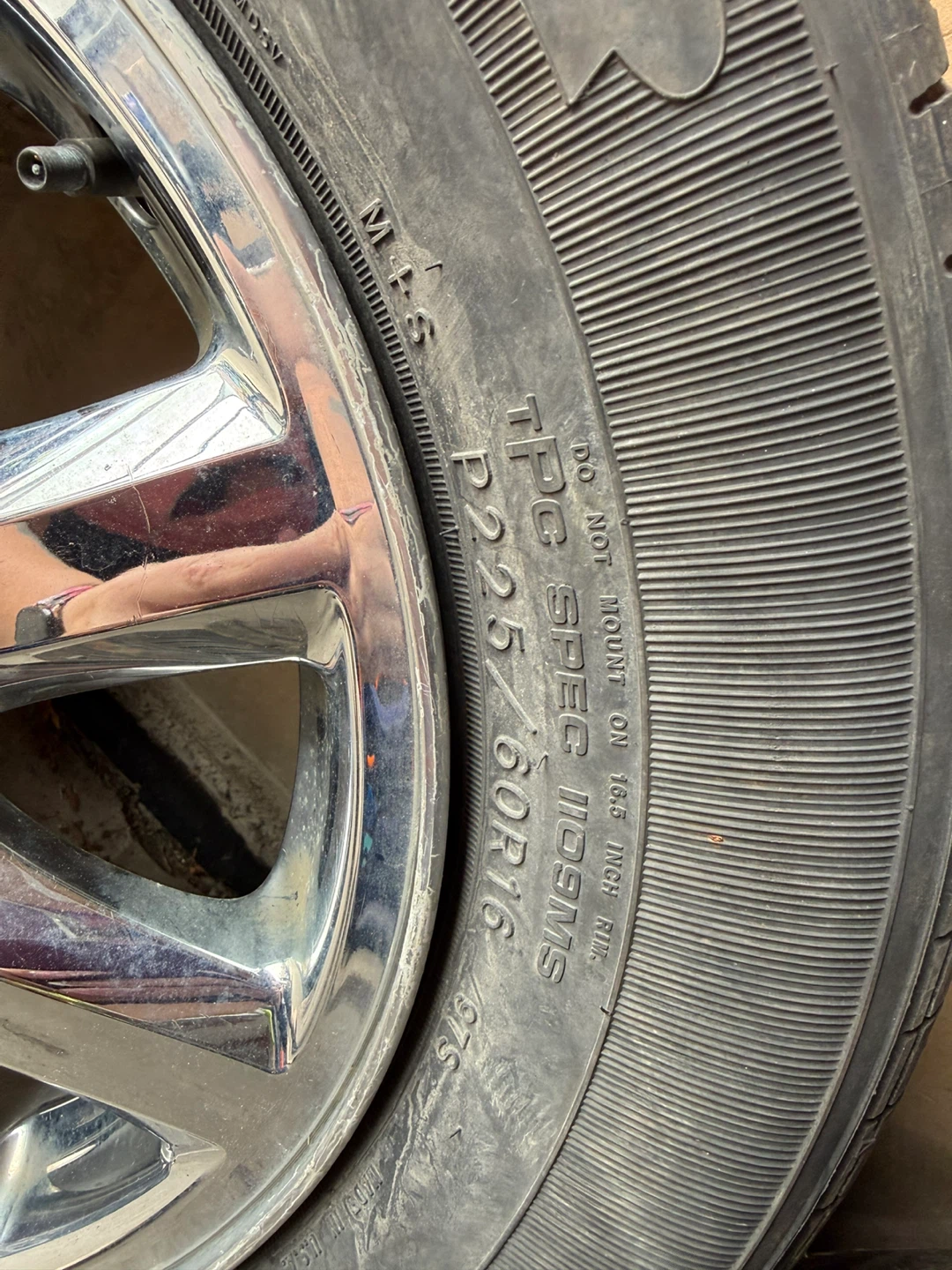 Goodyear P225/60R16 Tire and Chrome Rim - photo 2