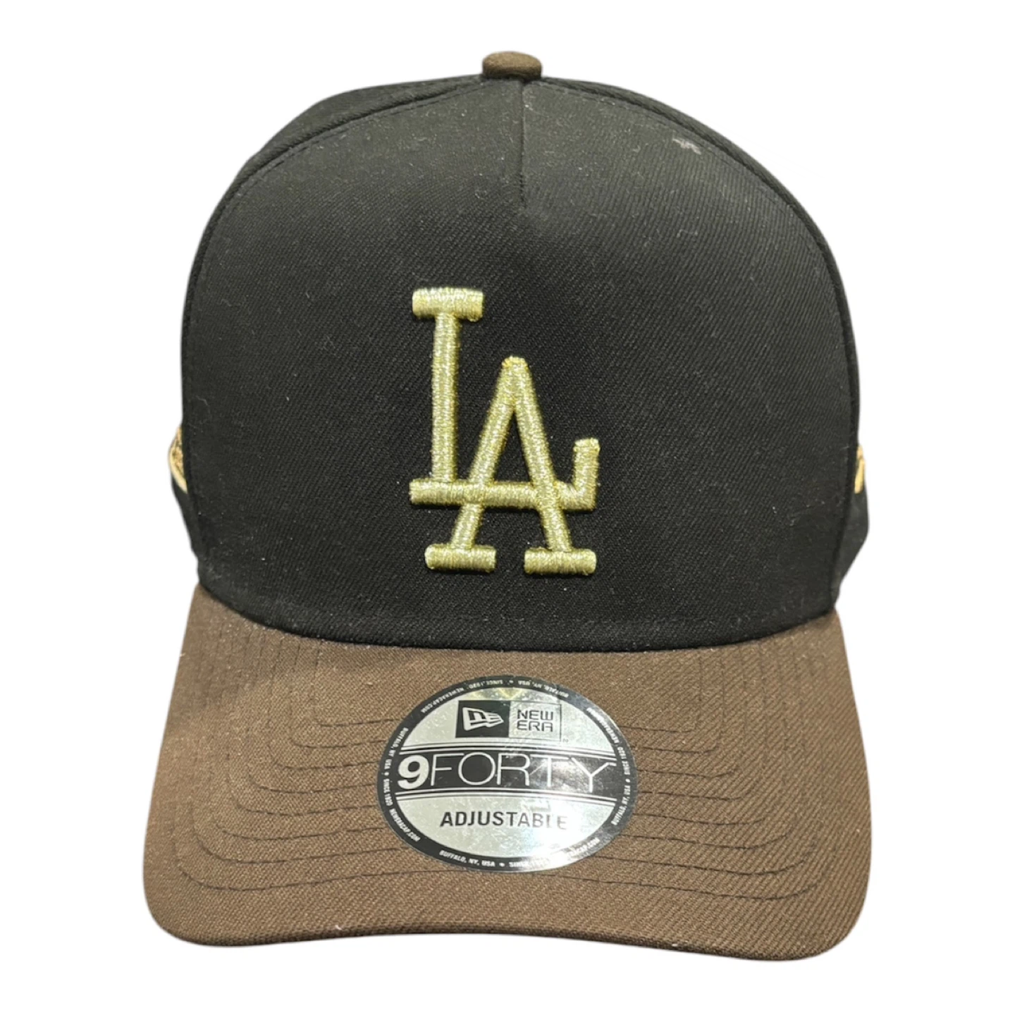 New Era LA Dodgers 9FORTY Adjustable Hat - Black/Brown