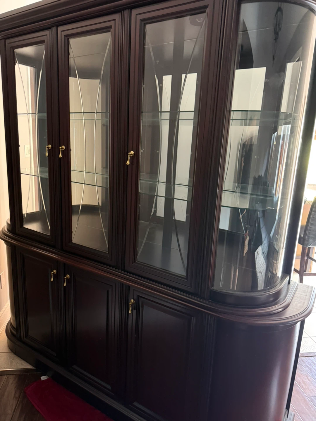 Dining Set with Table, Chairs, and China Cabinet - photo 2