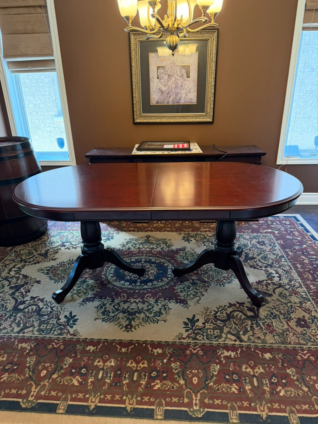 Dining Set with Table, Chairs, and China Cabinet