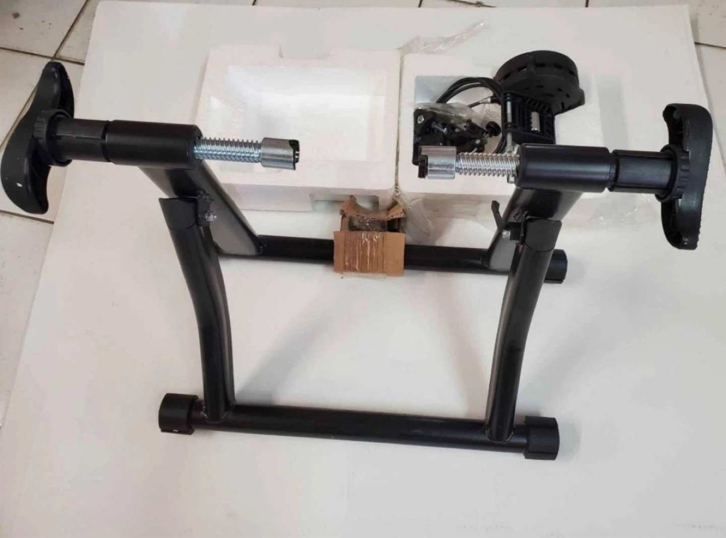 Black Indoor Bicycle Trainer Stand