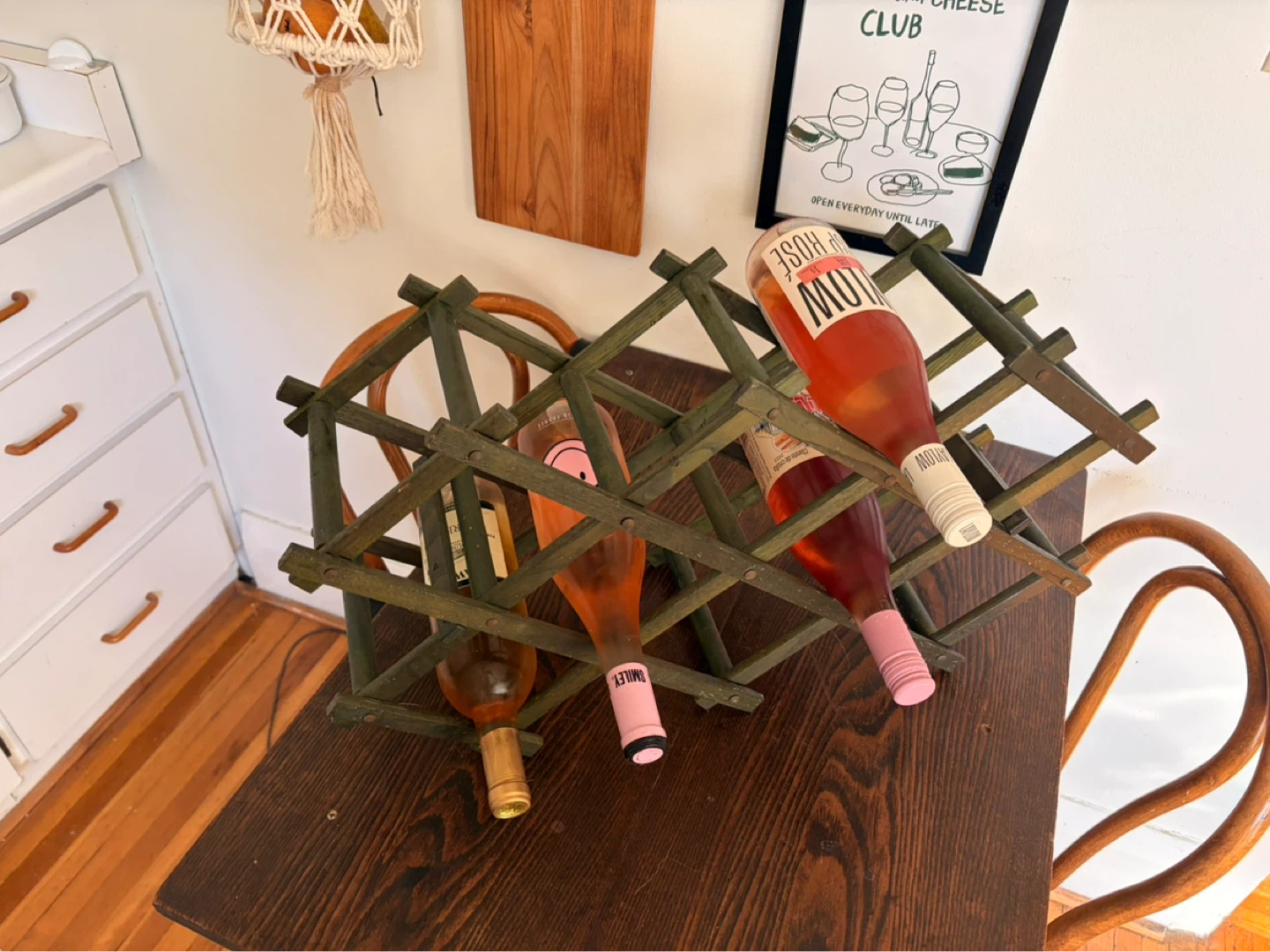Antique Wooden Folding Wine Rack - photo 3