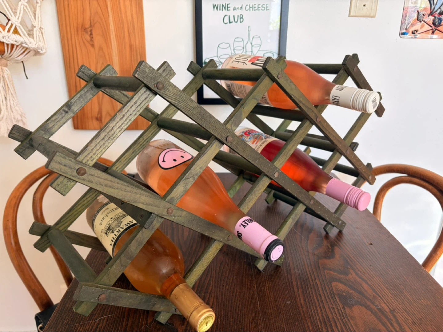 Antique Wooden Folding Wine Rack - photo 4