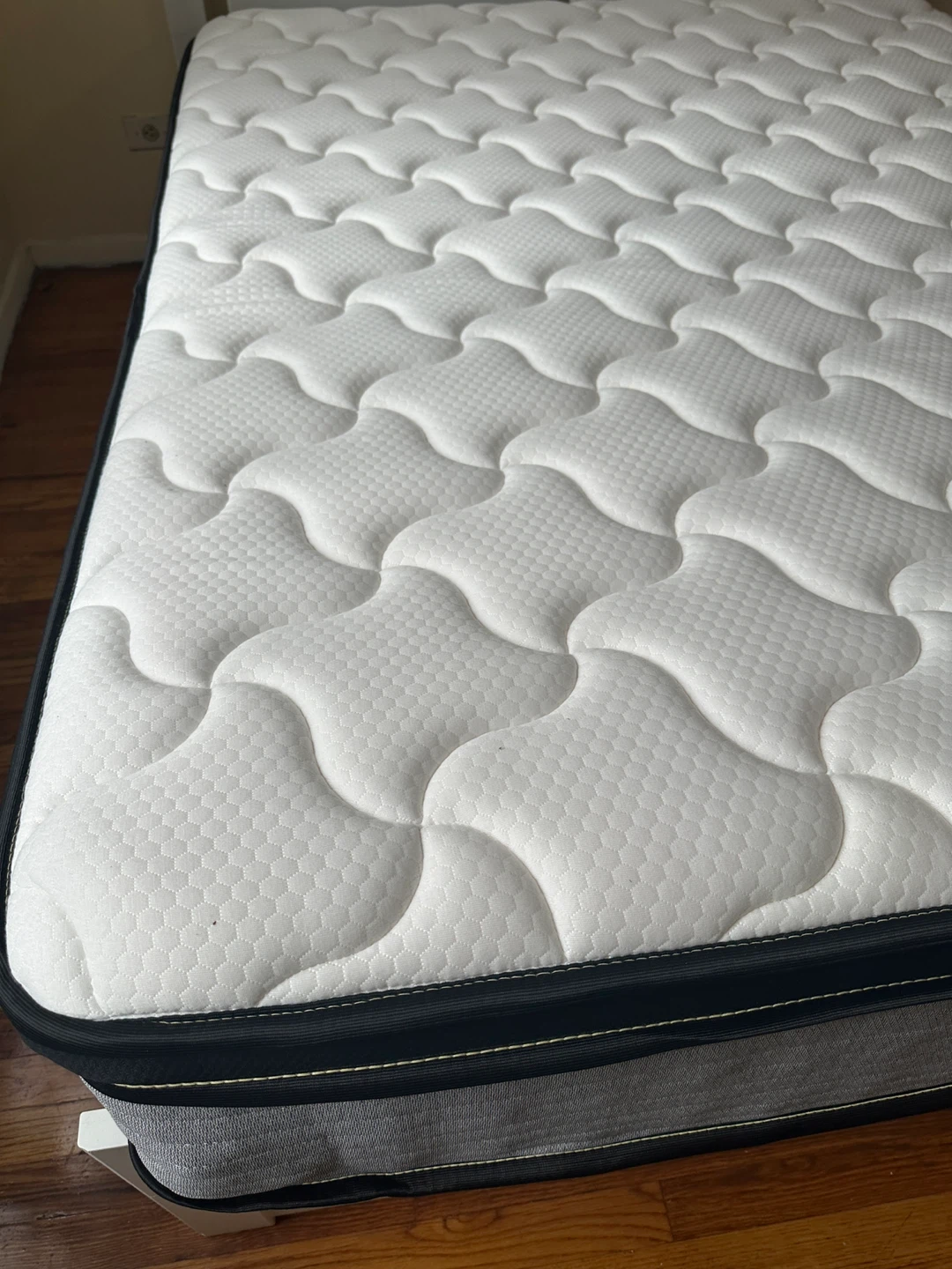 White and Gray Queen Mattress