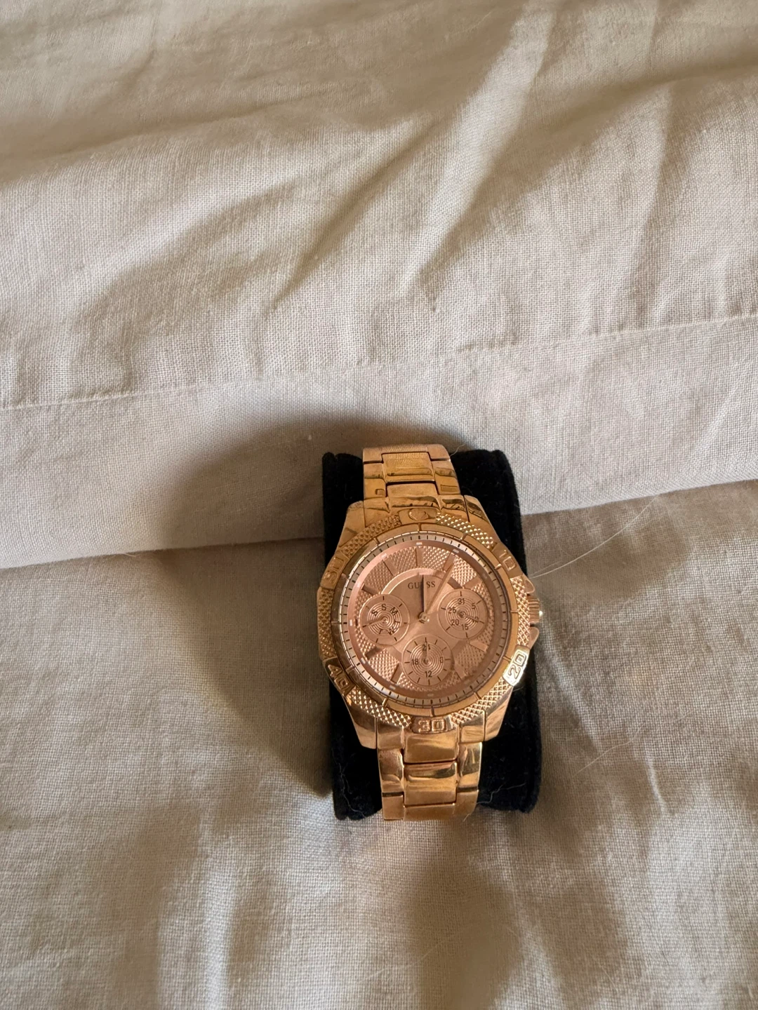 GUESS Rose Gold Tone Chronograph Watch