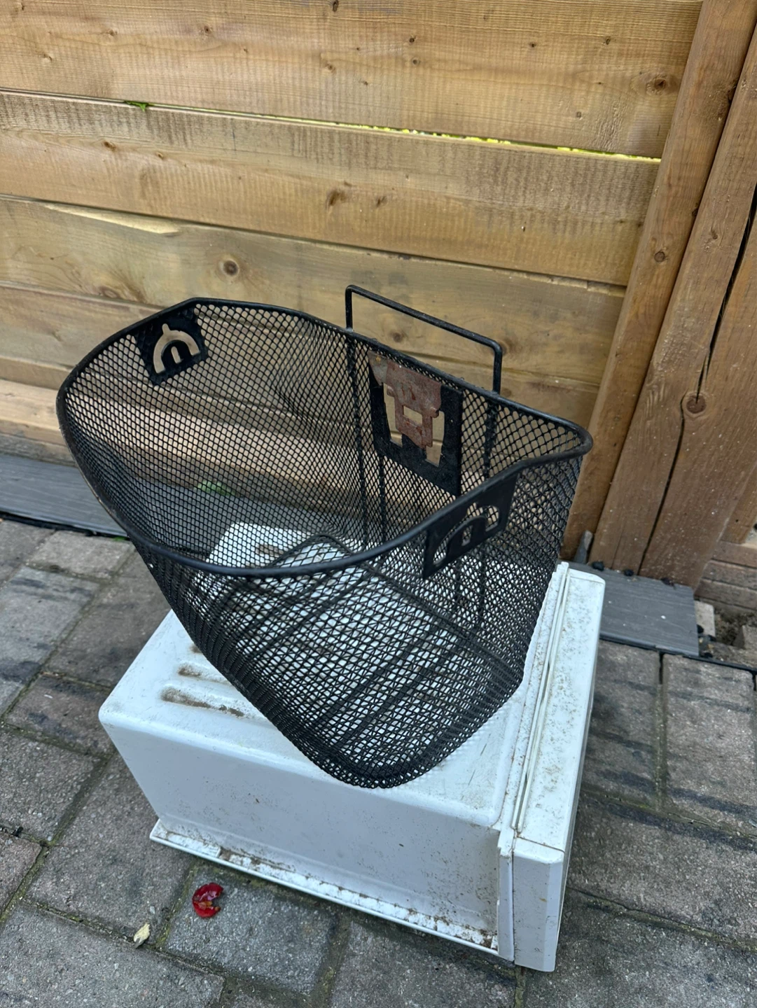 Black Metal Bike Basket