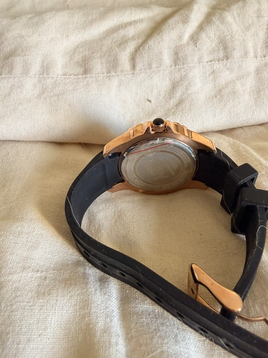 Invicta Watch Rose Gold Black Silicone Strap - photo 4