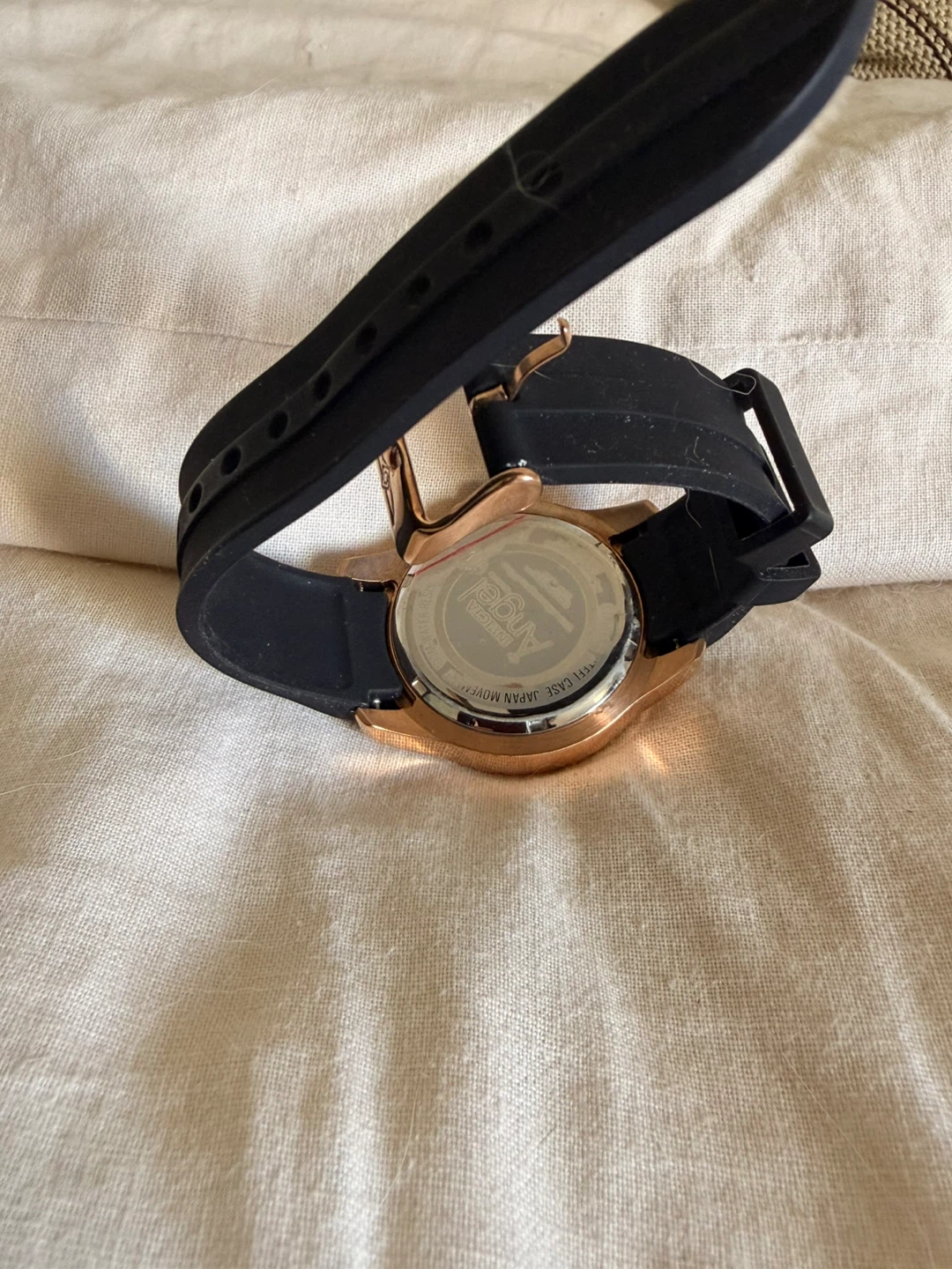 Invicta Watch Rose Gold Black Silicone Strap - photo 3