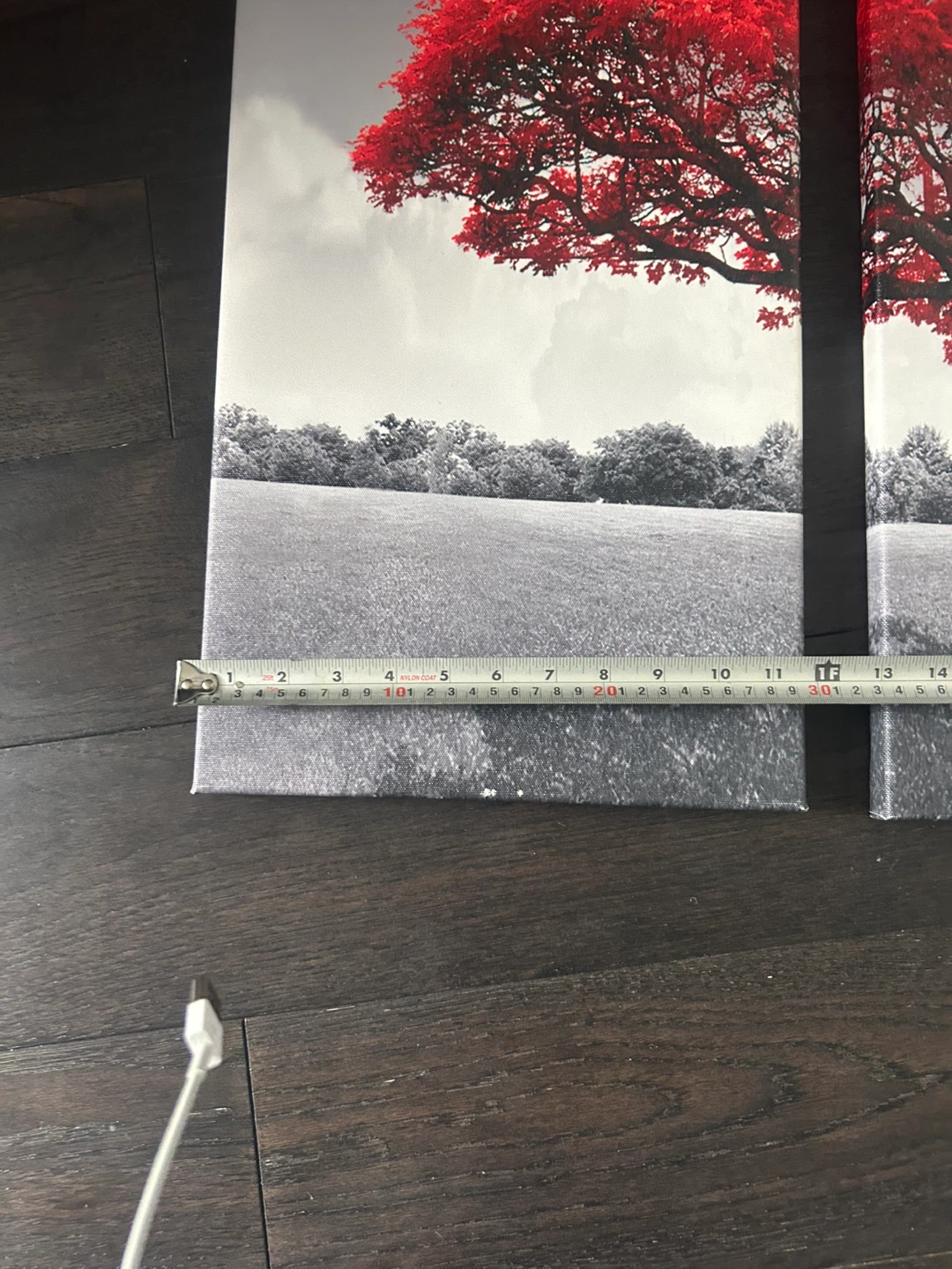Set of 3 Canvas Prints - Red Tree - photo 4