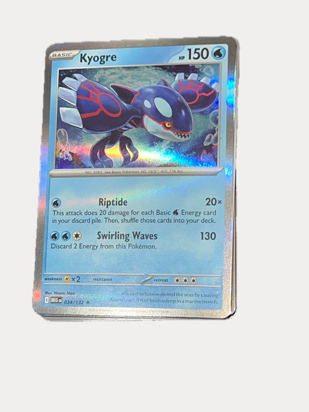 Pokémon TCG Kyogre 034/132 Card