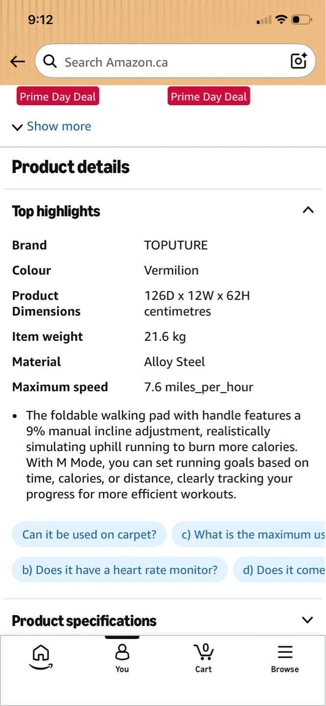 TOPUTURE Foldable Walking Pad Treadmill - photo 4