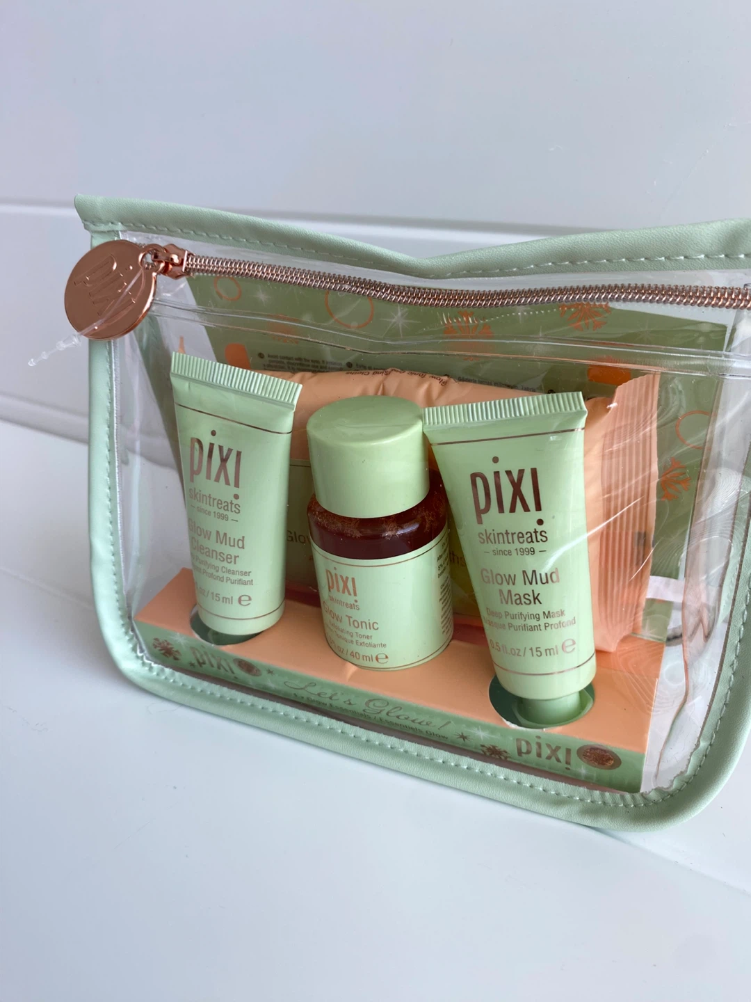 New! Pixi Beauty Mud Mask, Mud Cleanser, Toner Travel Set