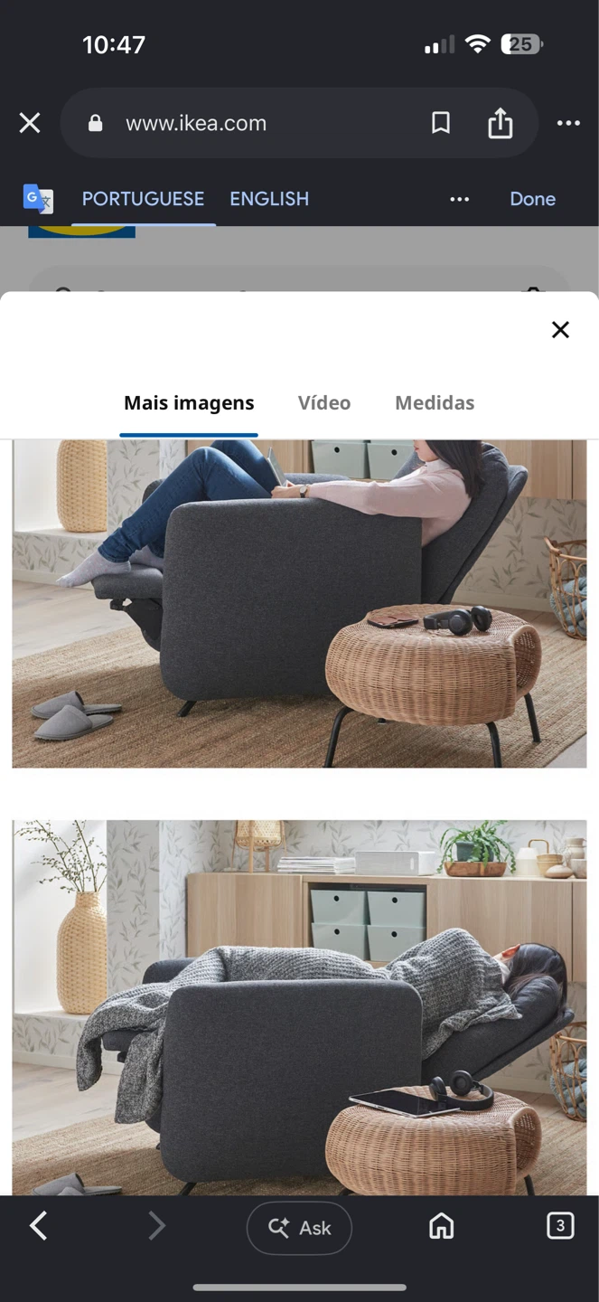 Ikea Grey Recliner Armchair - photo 4