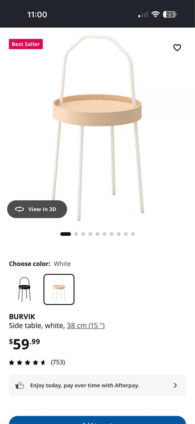 Small Wooden Side Table with Handle - photo 2