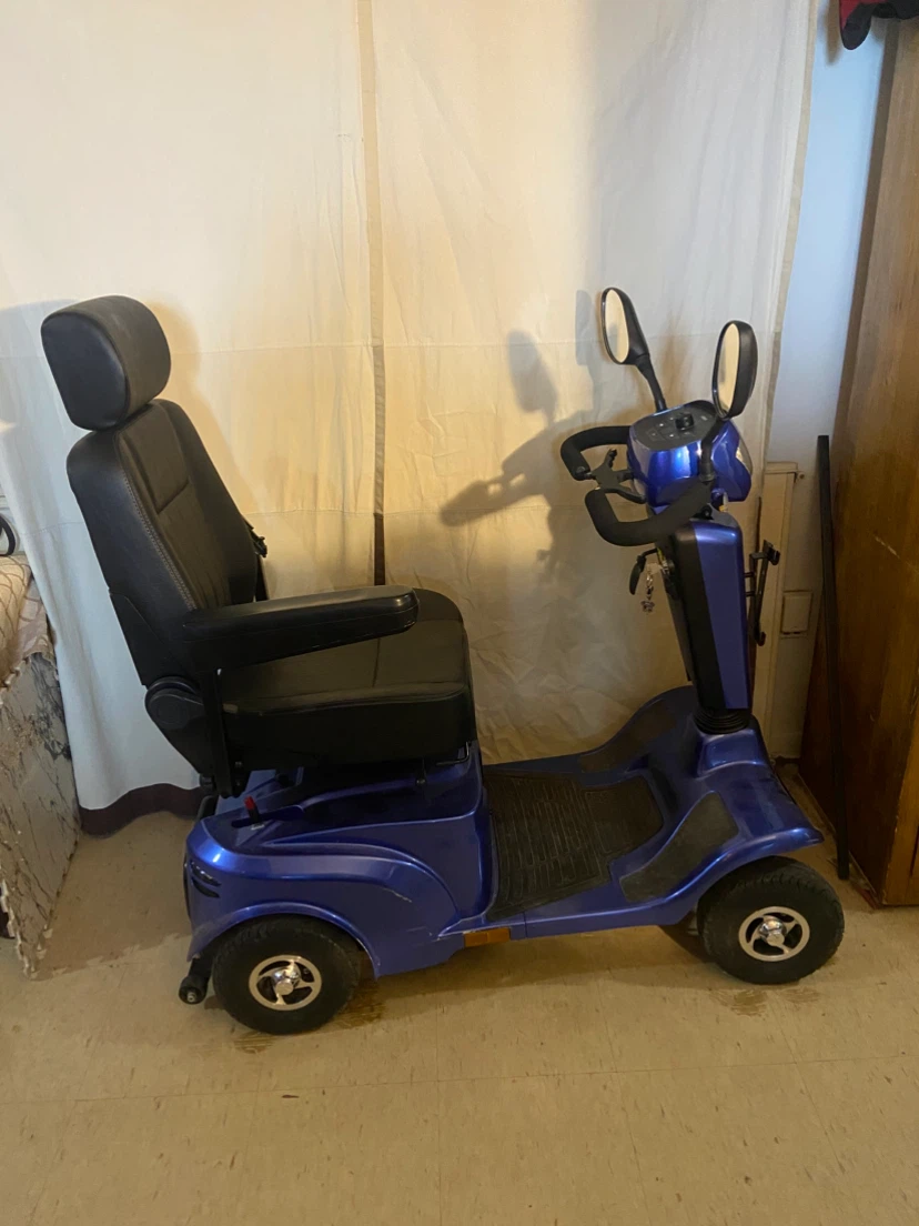 Blue Mobility Scooter with Basket