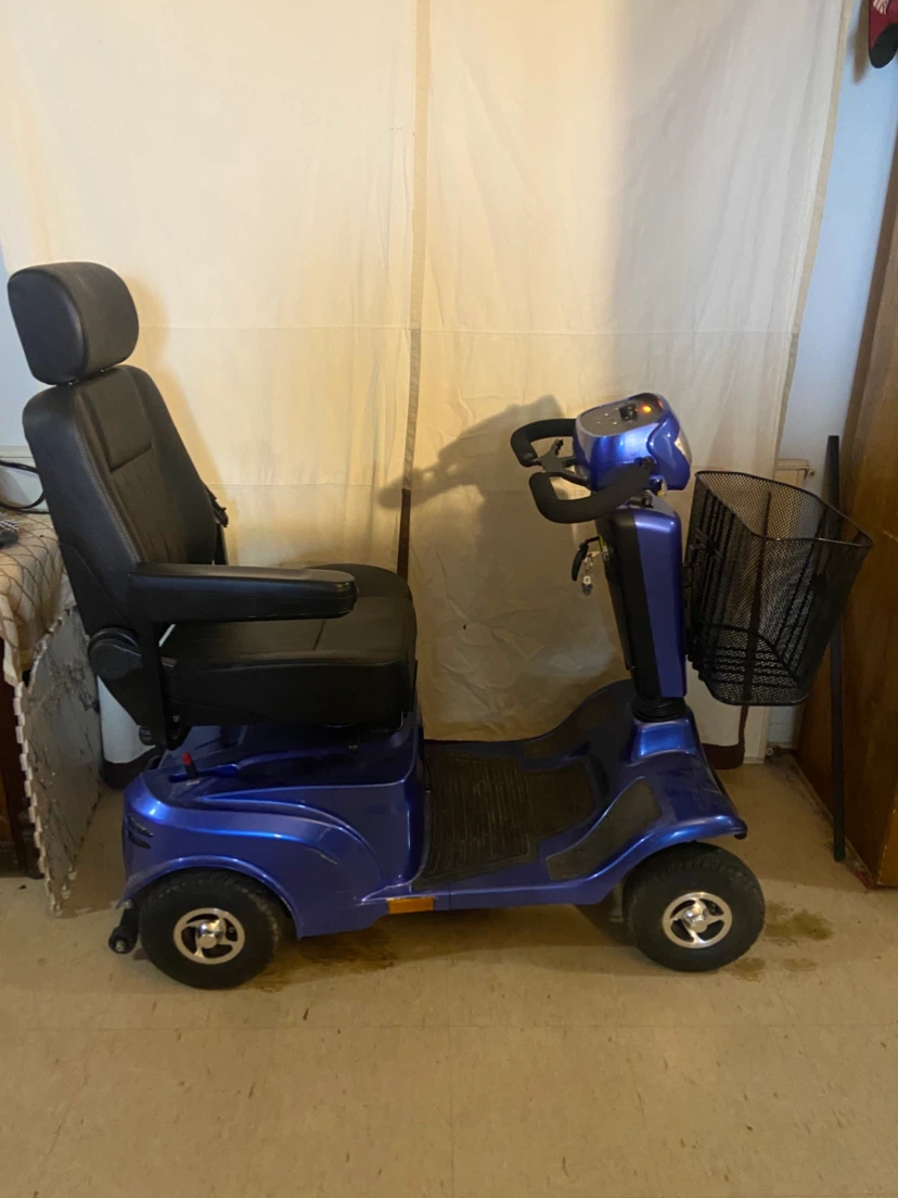 Blue Mobility Scooter with Basket - photo 2