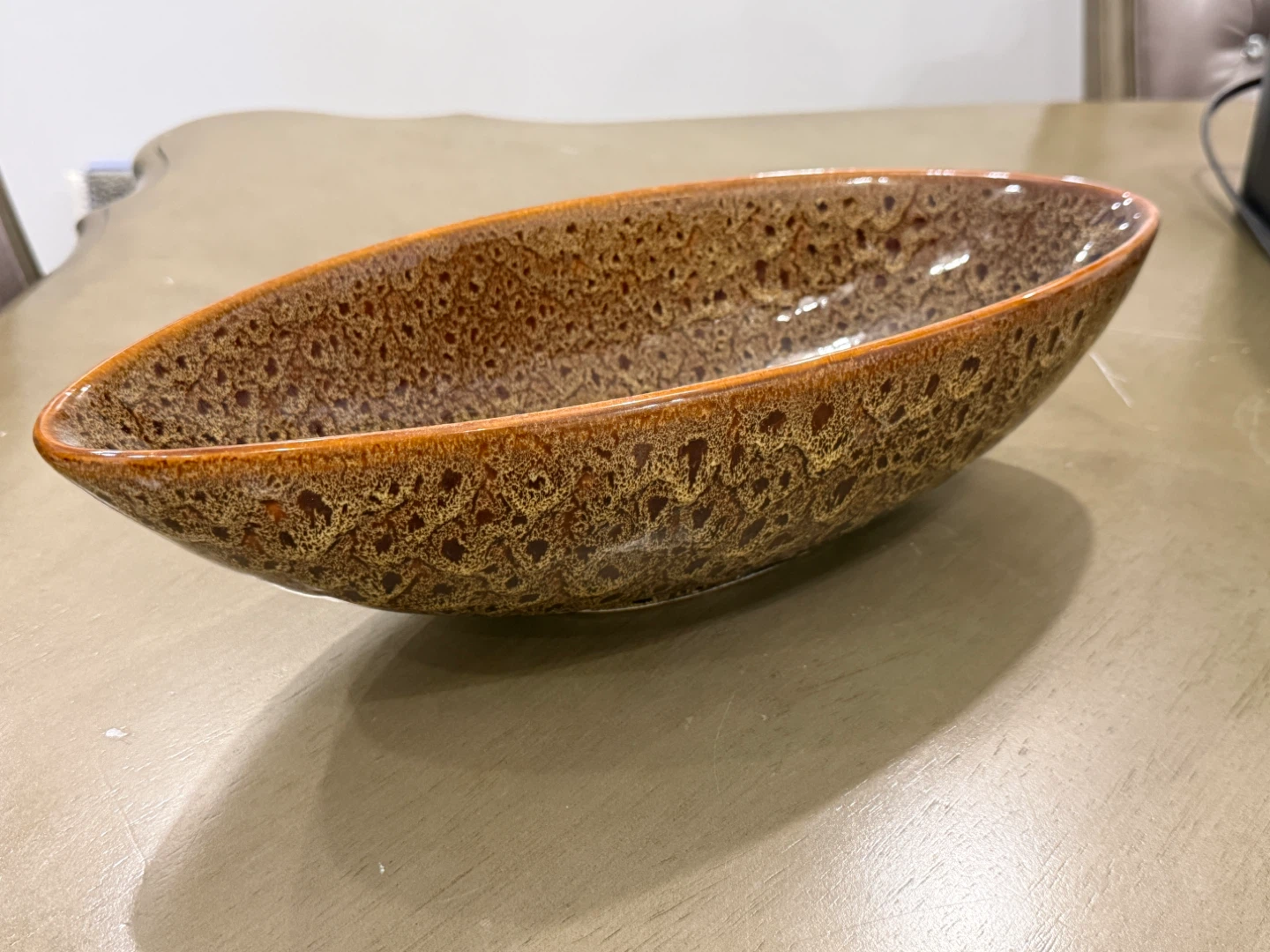Brown Ceramic Serving Bowl