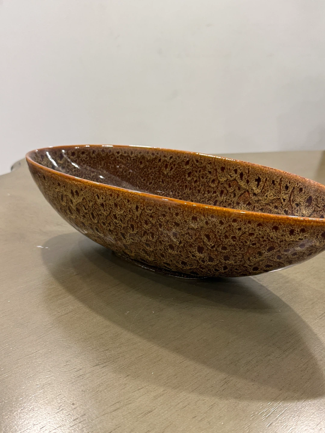 Brown Ceramic Serving Bowl - photo 2