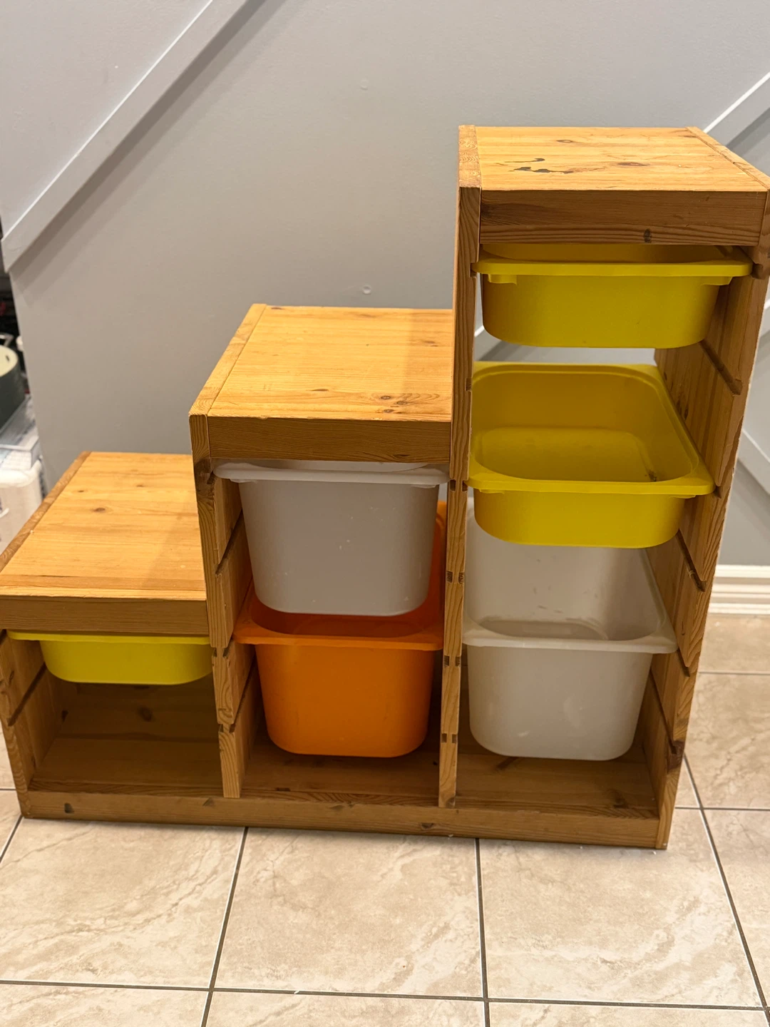 Wooden Toy Storage Unit with Bins - photo 2