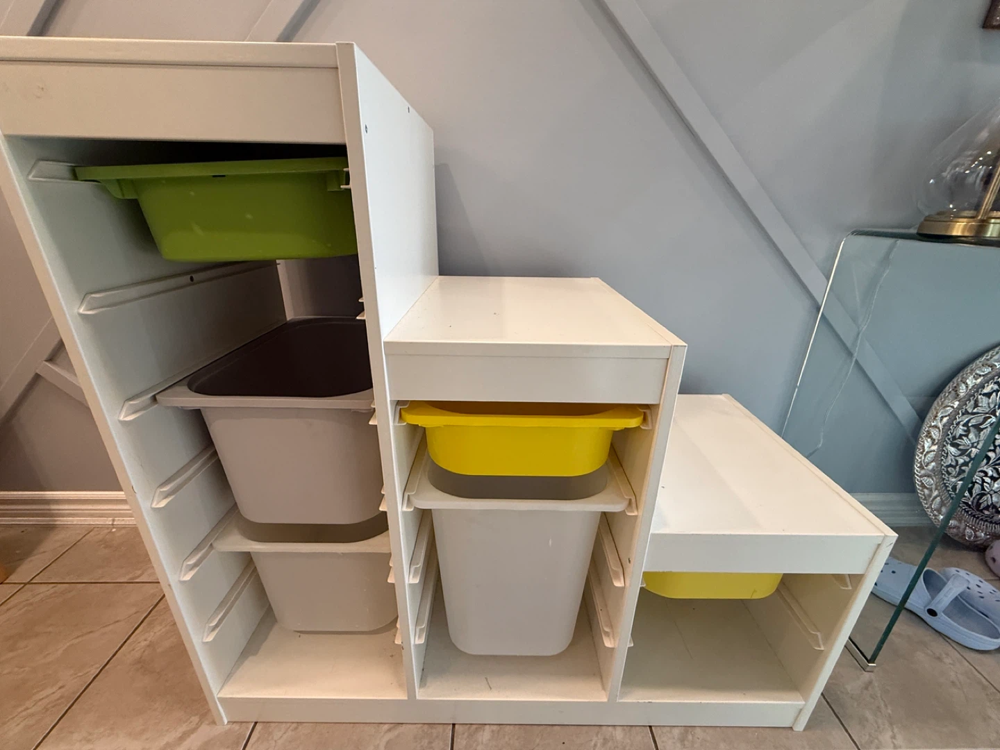 White Storage Unit with Bins - photo 3