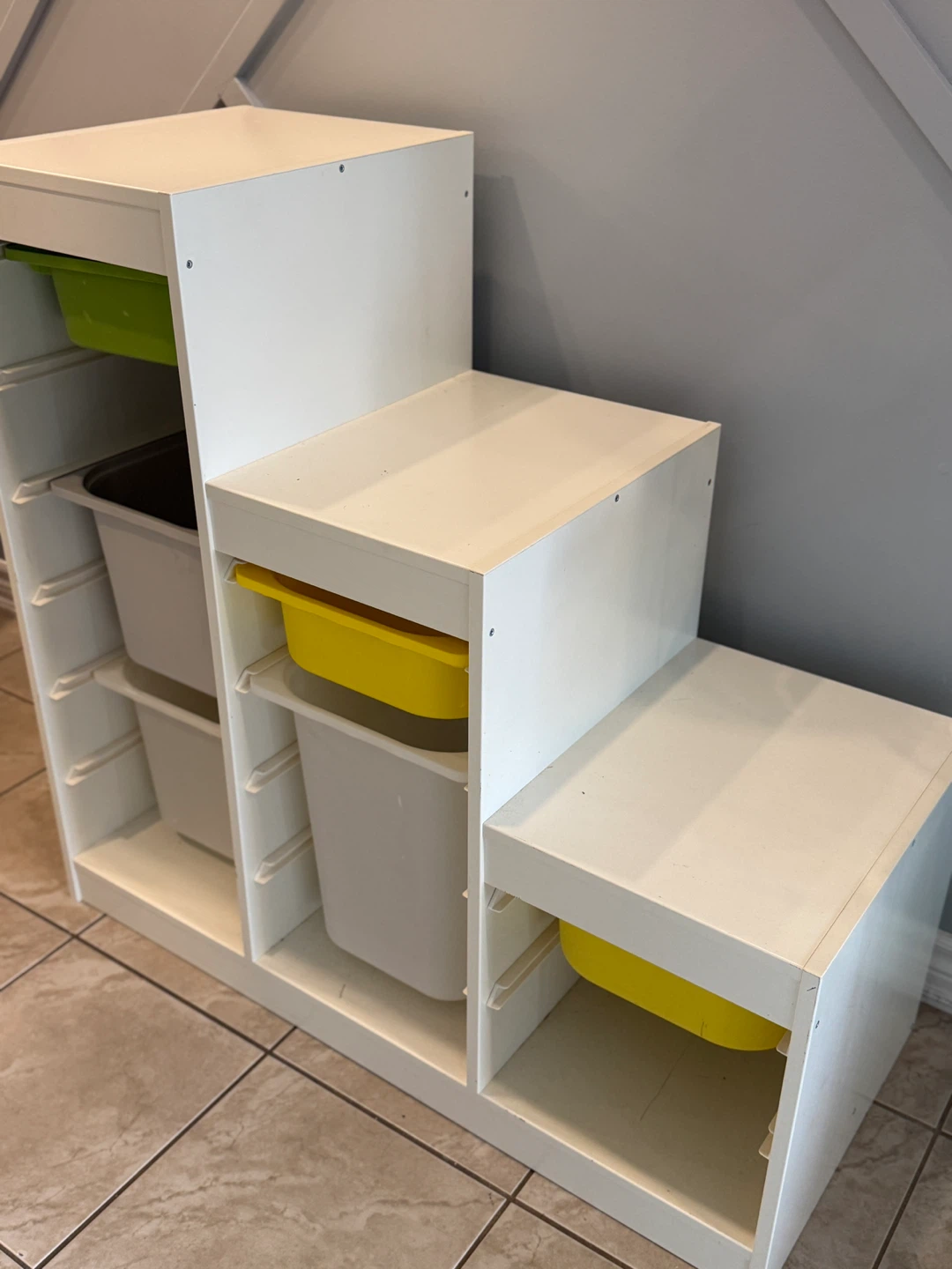 White Storage Unit with Bins - photo 2