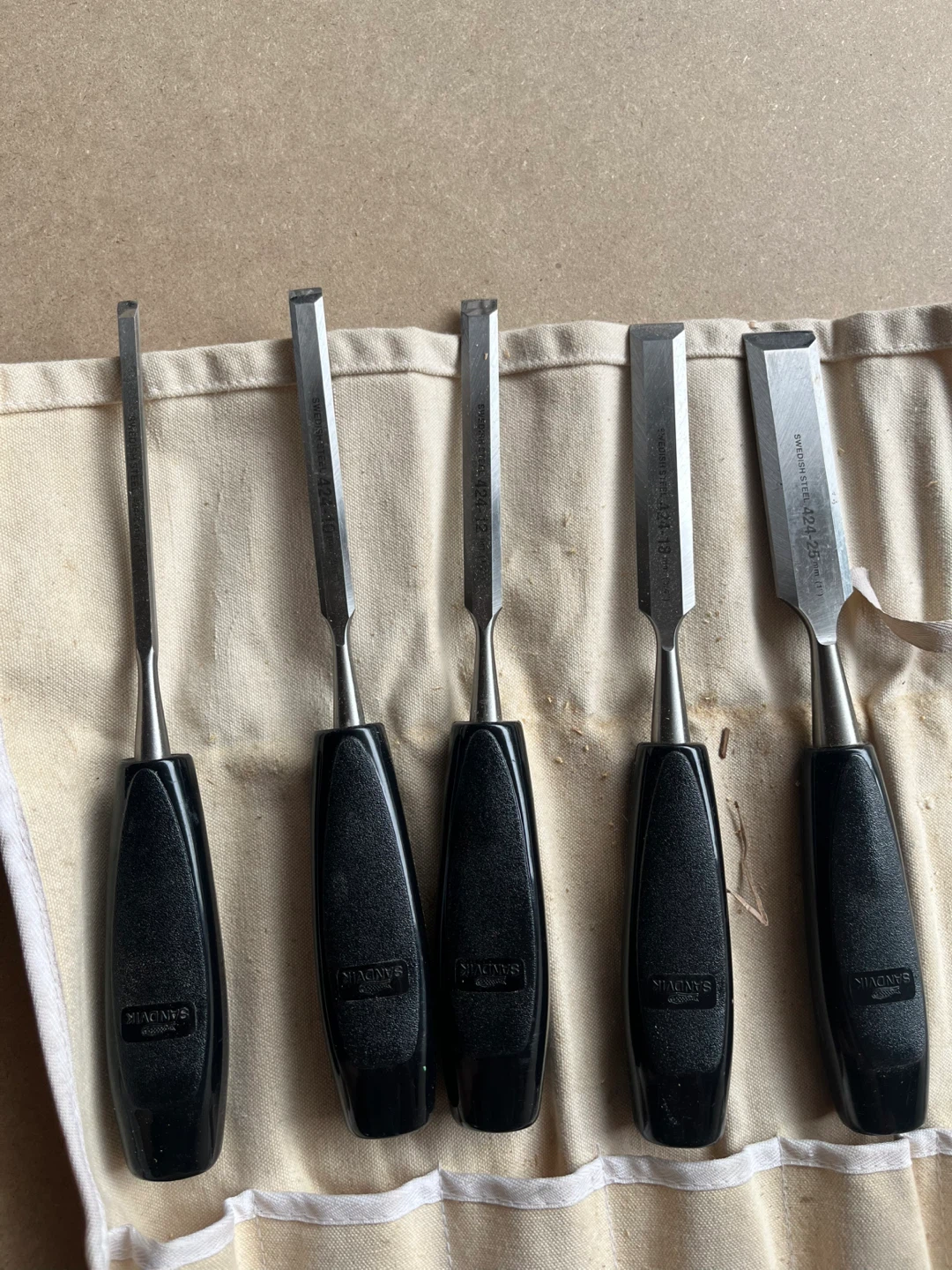 SANDVIK Wood Chisels Set