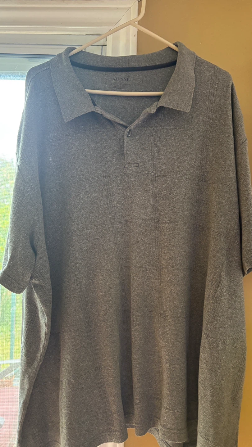 Alfani Men's Grey Short Sleeve Polo Shirt - photo 2