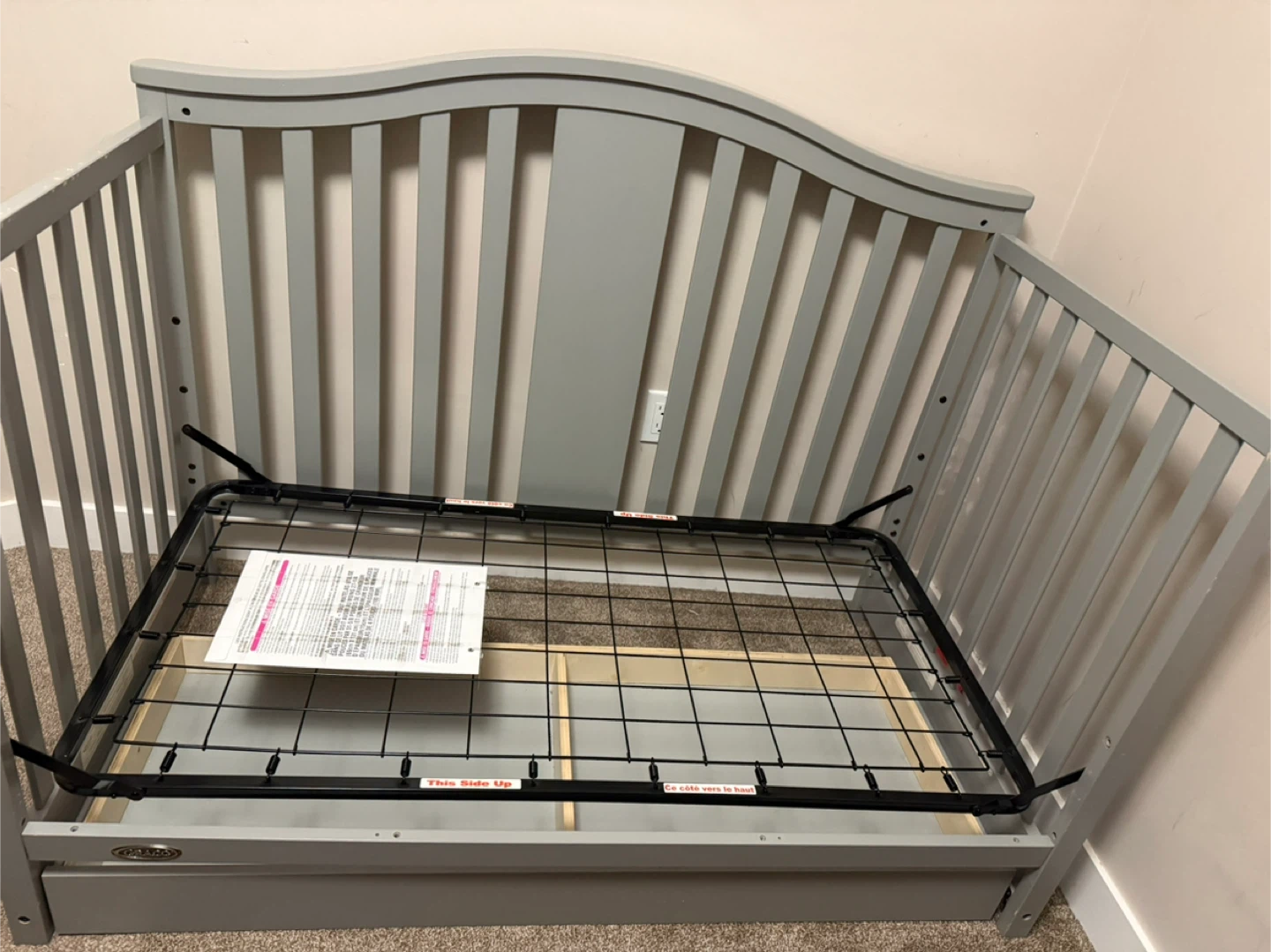 Grey Convertible Crib - photo 3