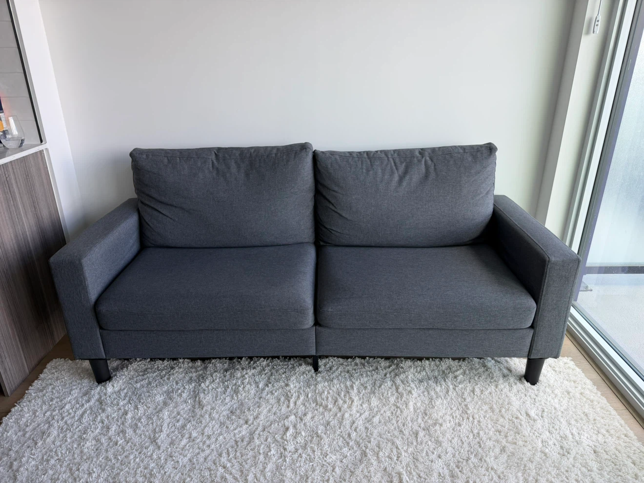 Modern Fabric Sofa – Dark Grey - photo 2
