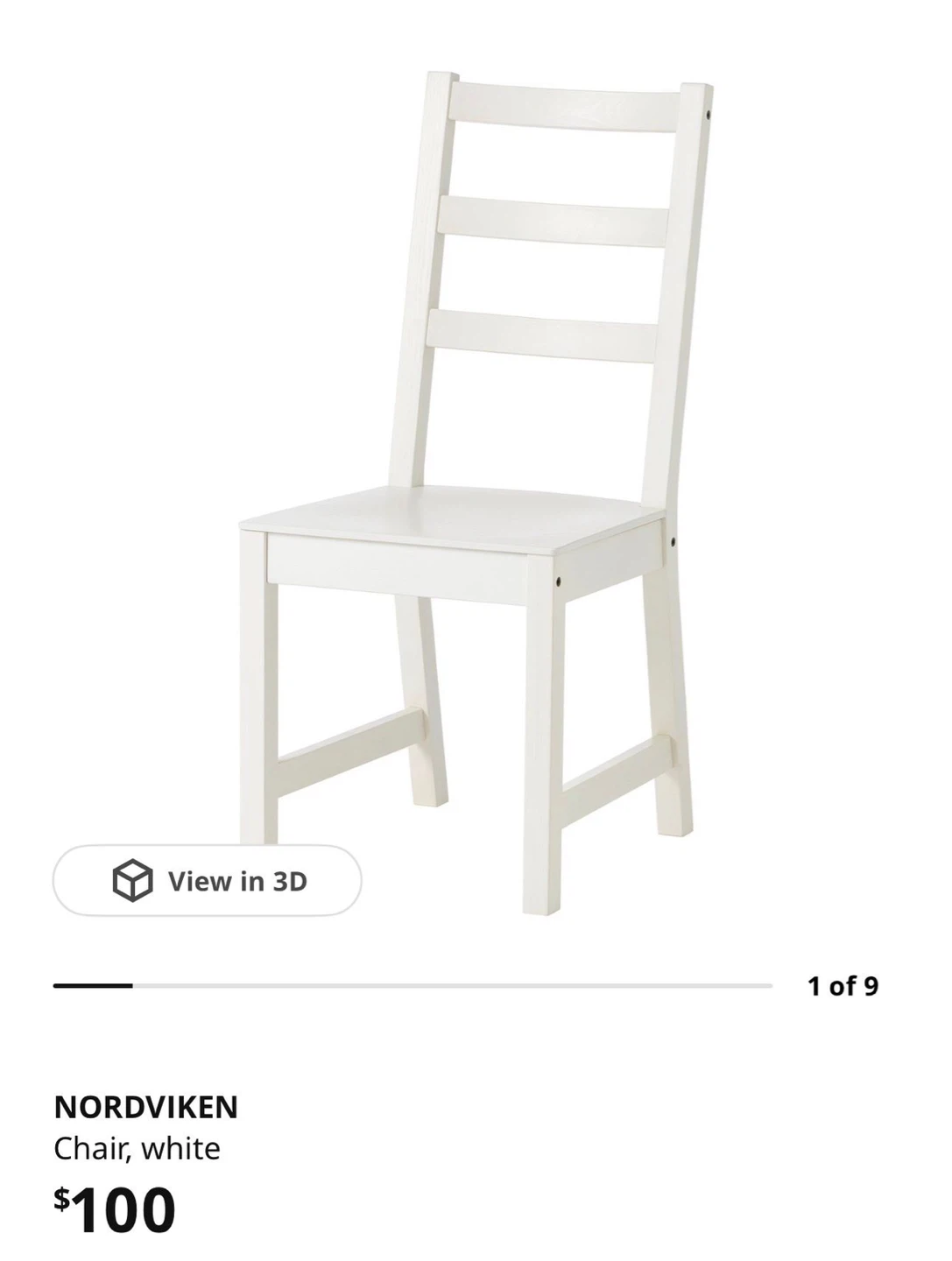 IKEA NORDVIKEN Chair - White - photo 2