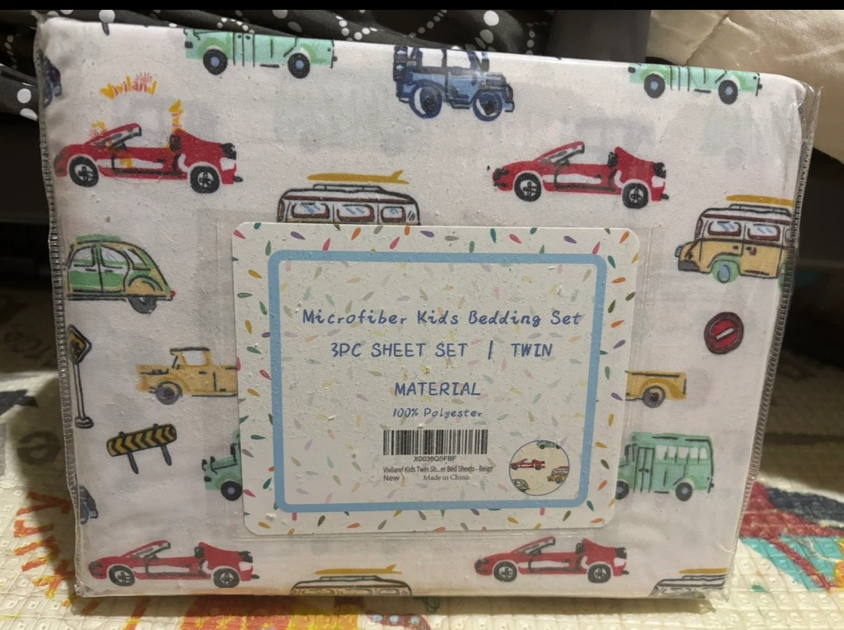 3PC Twin Microfiber Kids Bedding Sheet Set