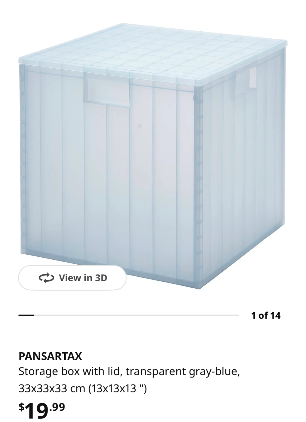 IKEA PANSARTAX Storage Box with Lid - photo 3
