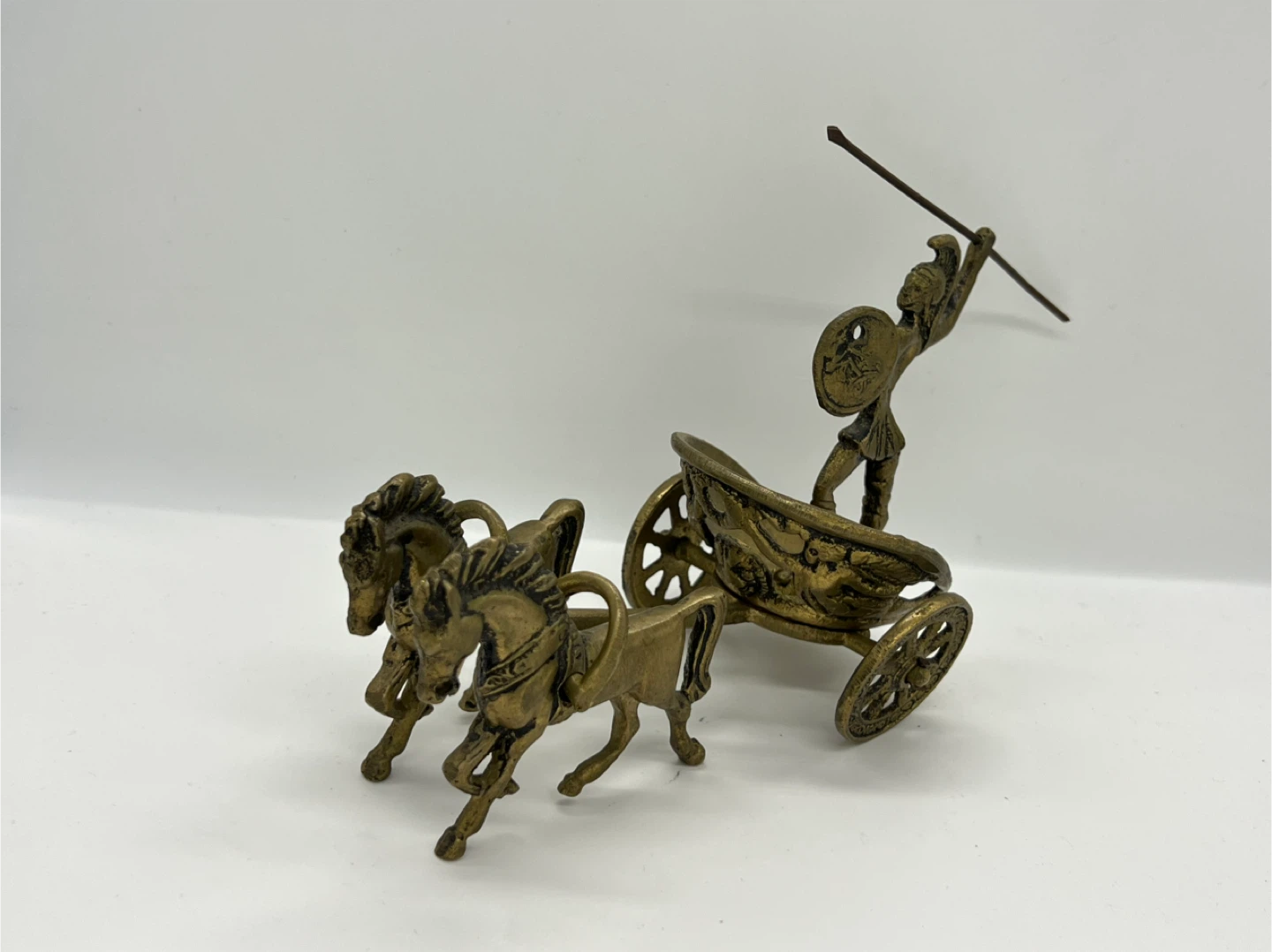 Vintage Brass Chariot Figurine - photo 2