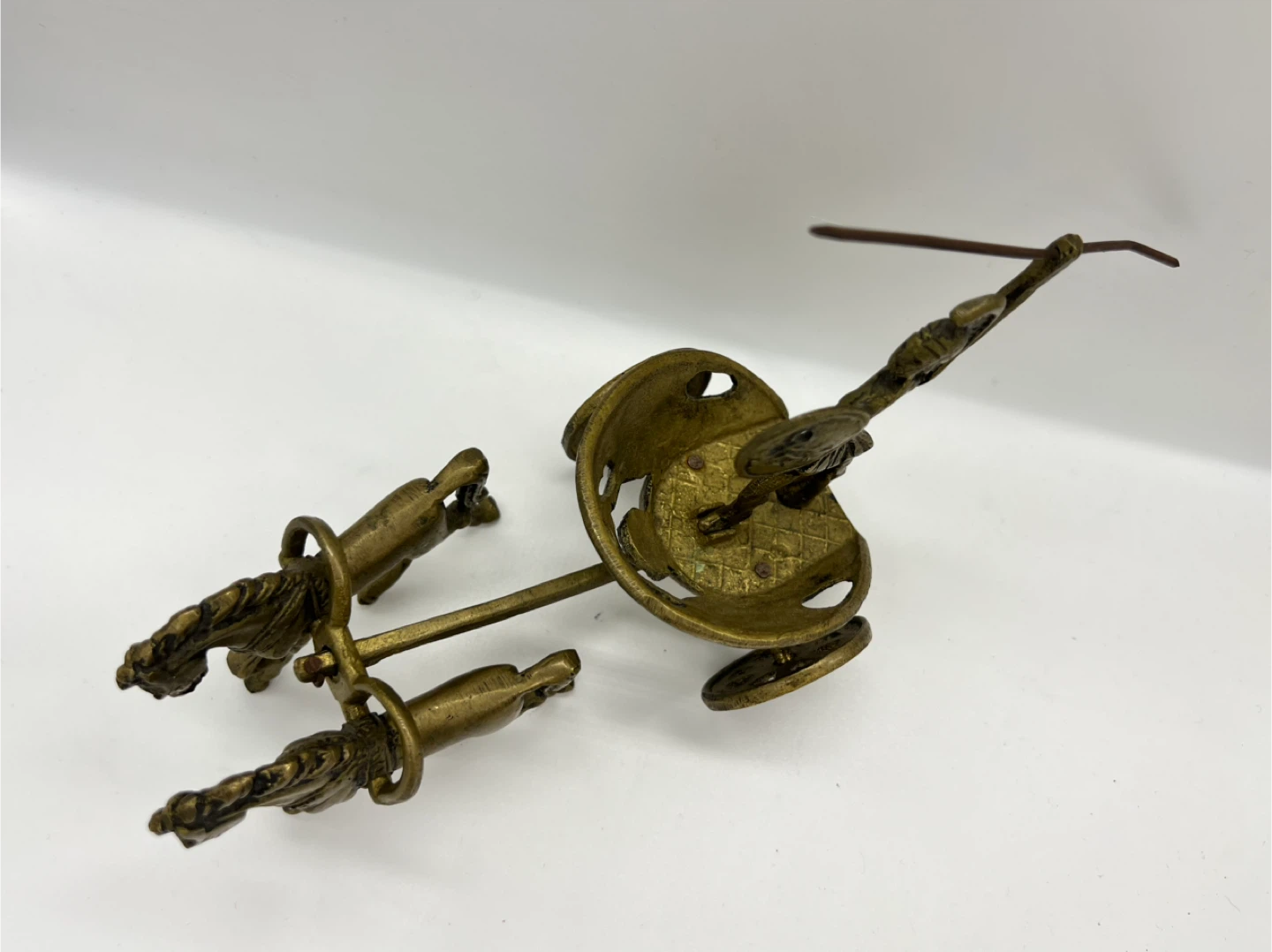 Vintage Brass Chariot Figurine - photo 3
