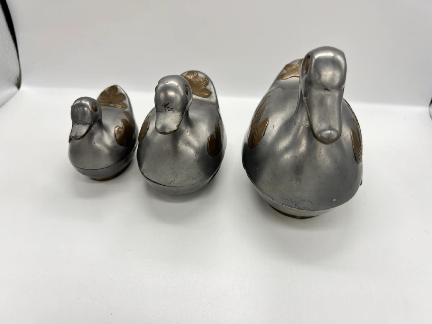 Set of 3 Vintage Duck Trinket Boxes