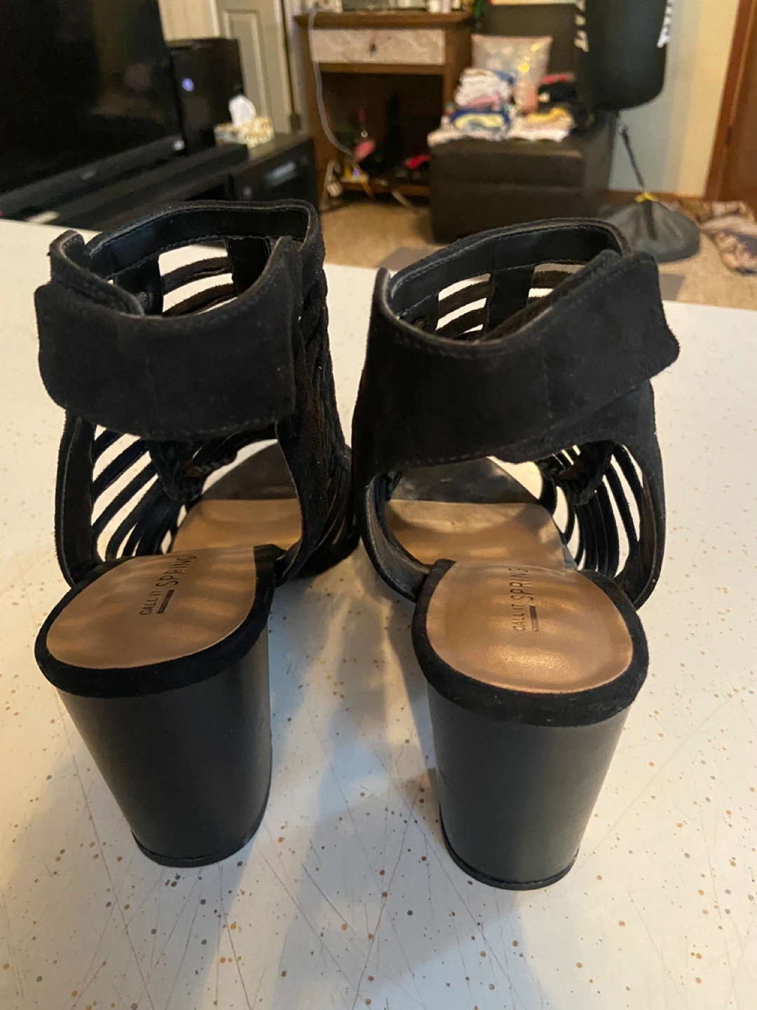 Black Strappy Heeled Sandals - photo 2