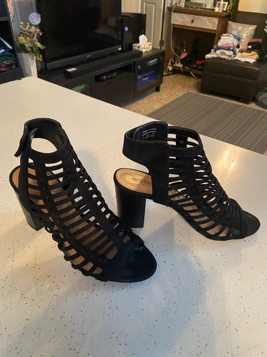 Black Strappy Heeled Sandals - photo 3