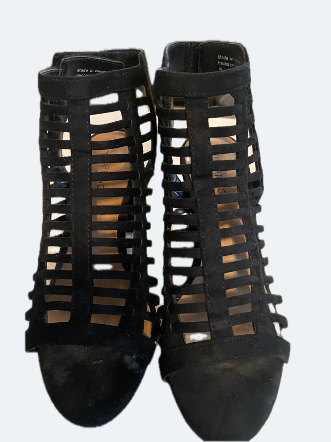 Black Strappy Heeled Sandals