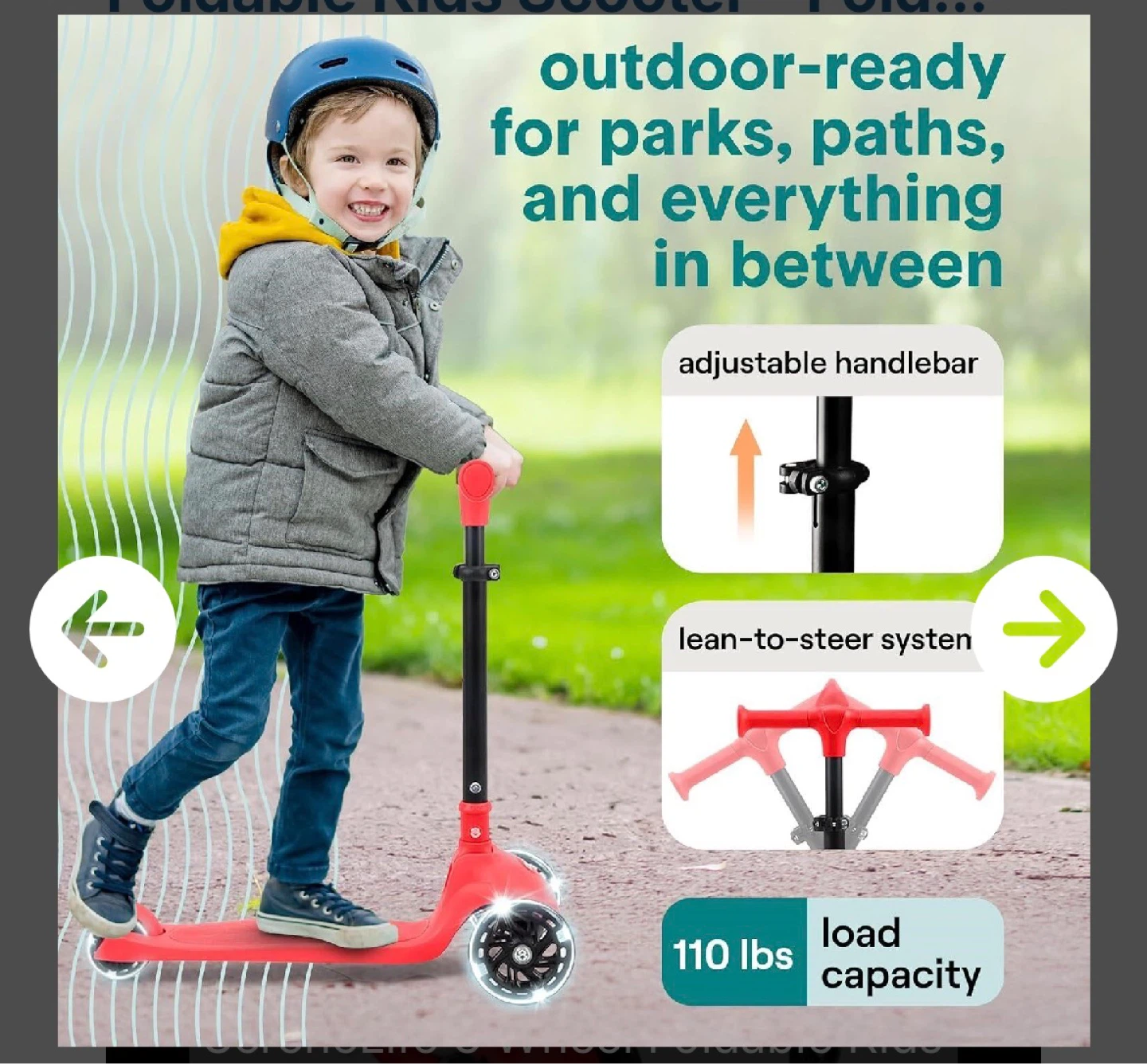 Serenelife Kids 3-Wheel Scooter SLKSC12RD - photo 3