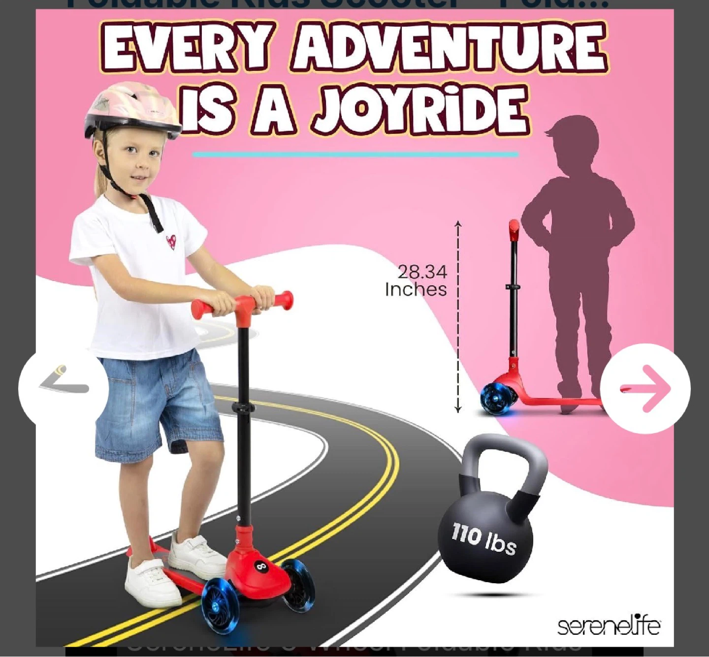 Serenelife Kids 3-Wheel Scooter SLKSC12RD - photo 2