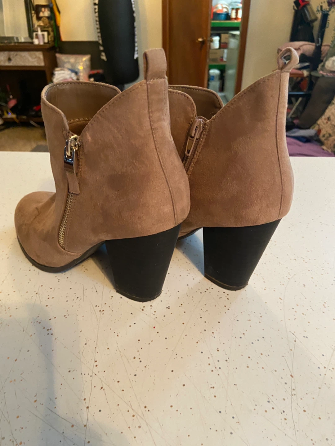 Tan Suede Ankle Boots - photo 3