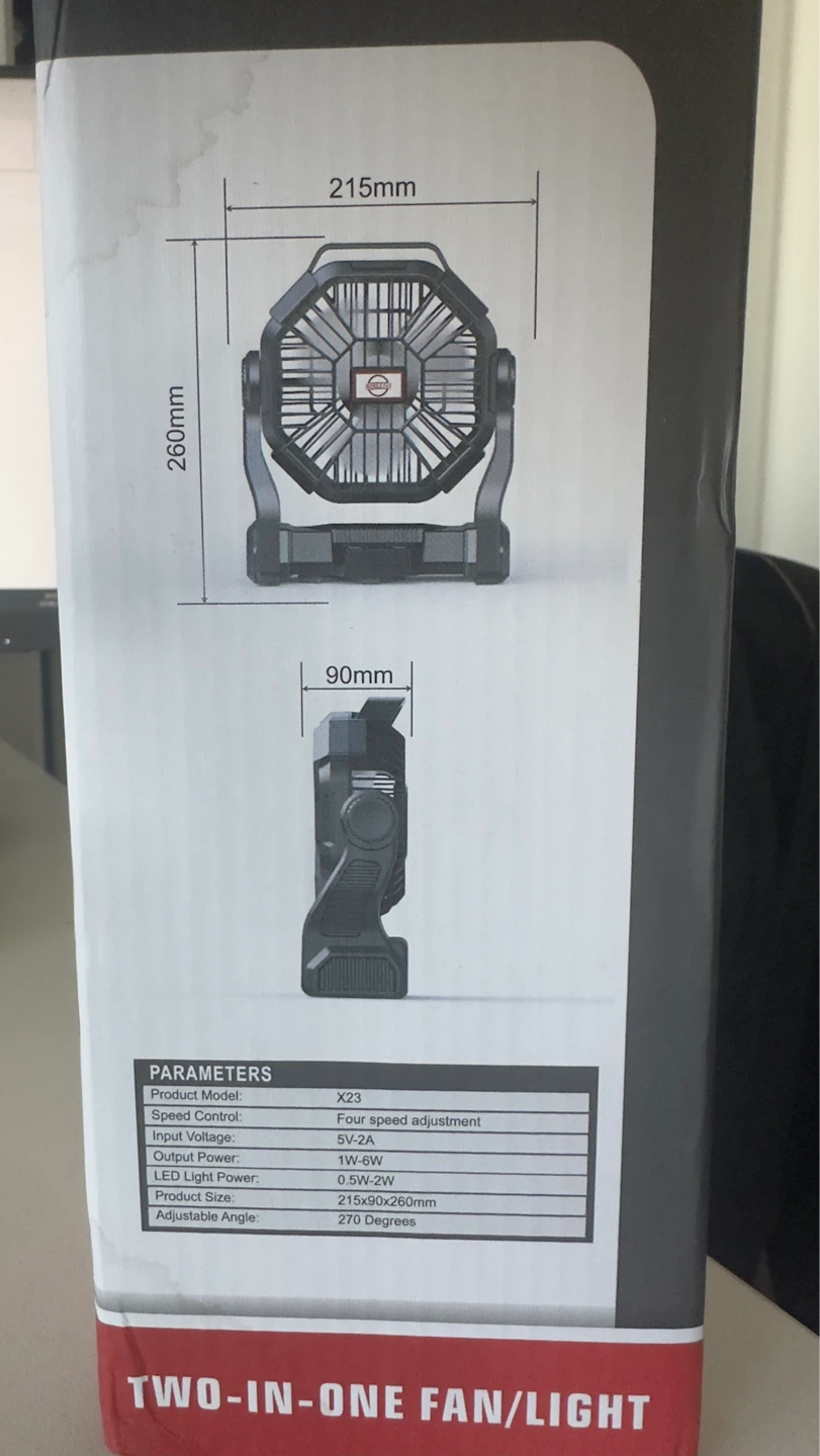 Portable Fan/Light