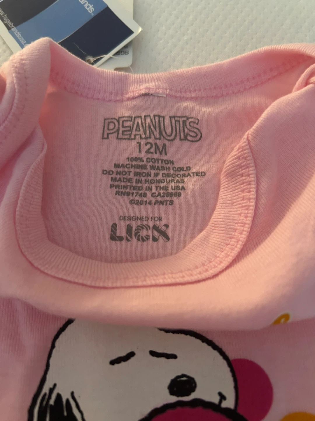 Peanuts "Sugar Baby" Onesie 12M Pink - photo 3