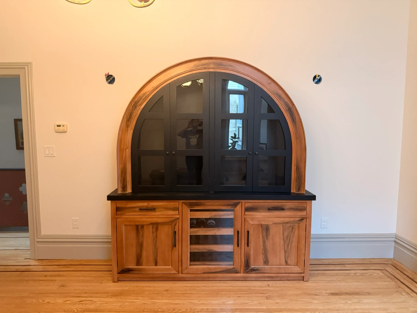 Arched Cabinet with Wine Rack