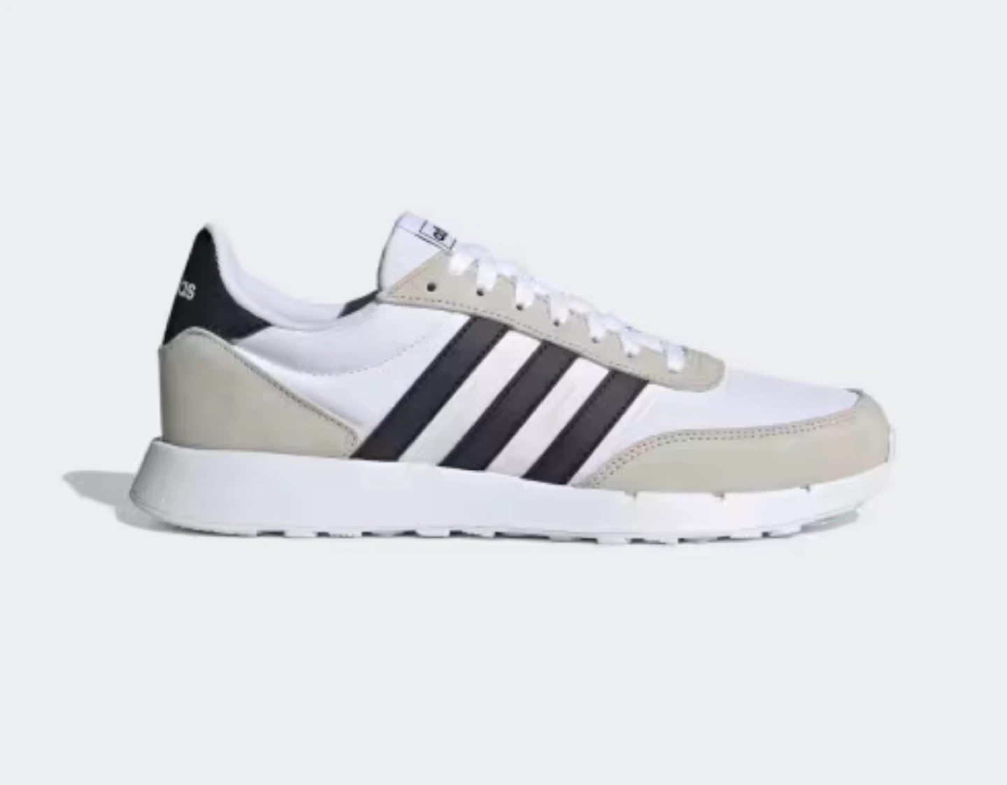 Adidas Run 60s 2.0 Sneakers - White/Black Size 11.5