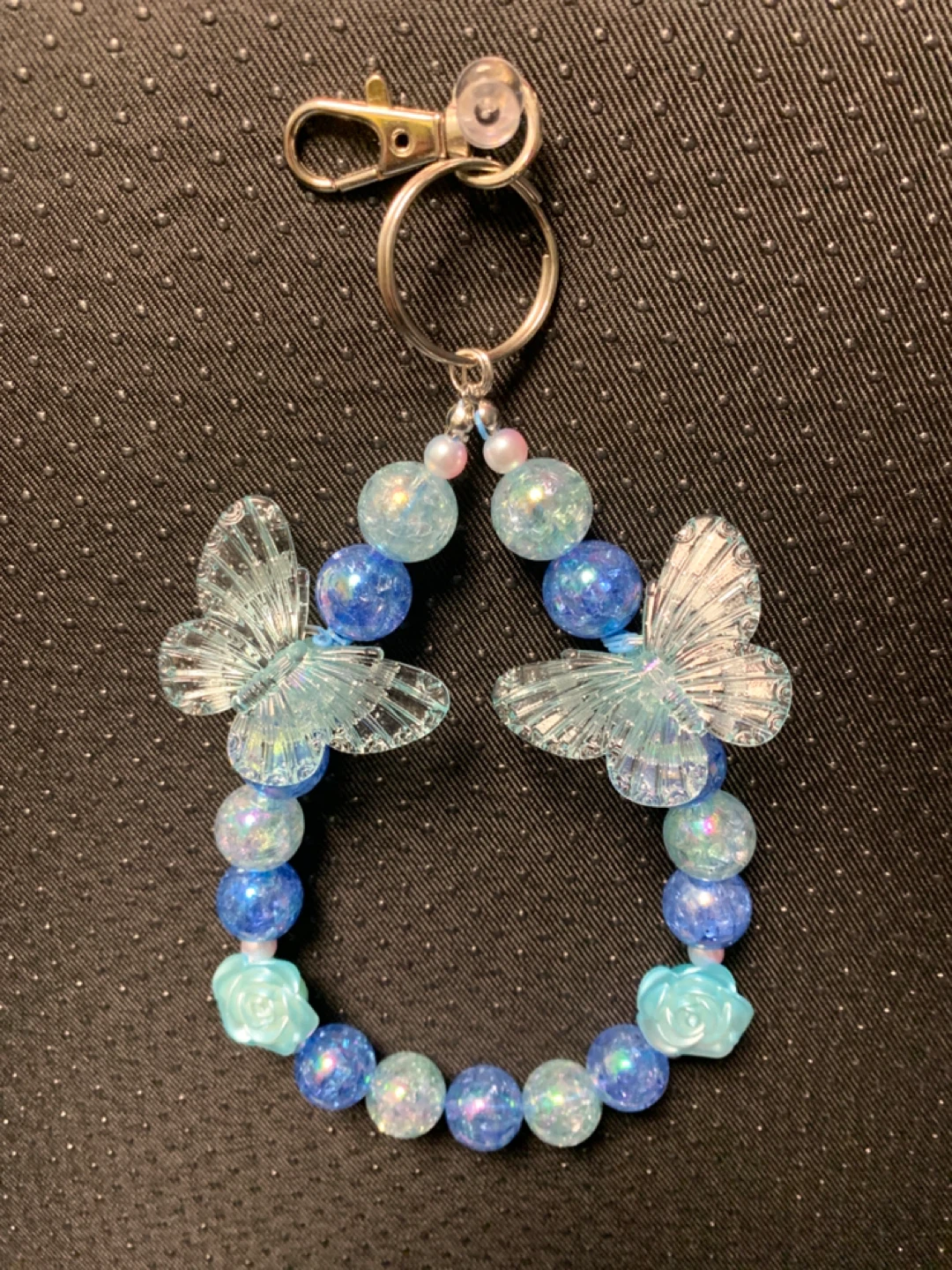 Beaded Butterfly Keychain