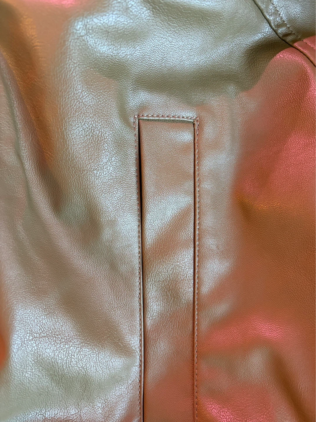 Olive Green Faux Leather Bomber Jacket - photo 5
