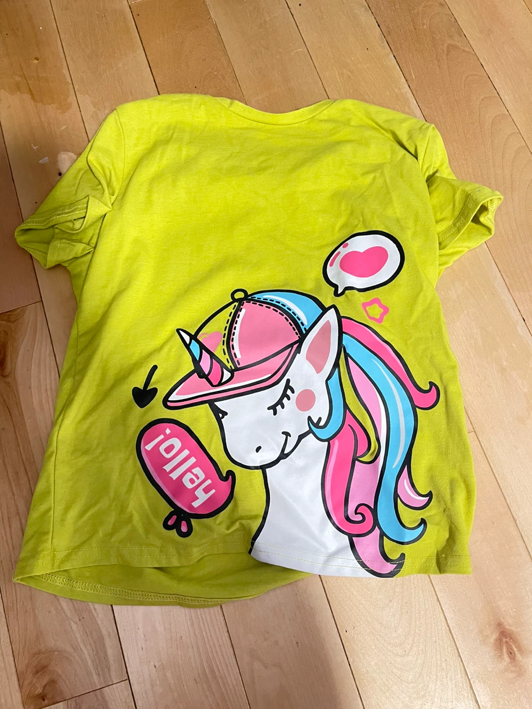 Kids' Yellow Unicorn T-Shirt